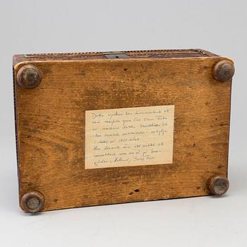 An 18th century wooden box.