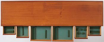 Nordiska Kompaniet, a sideboard with tables and a serving trolley, Sweden 1950s.