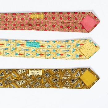 Hermès, ties, 3 pcs.
