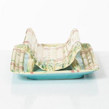 Rörstrand, A majolica asparagus dish, Rörstrand, Sweden, around 1900.