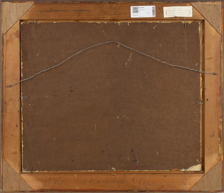 Birger Simonsson, oil on panel, signed BS.