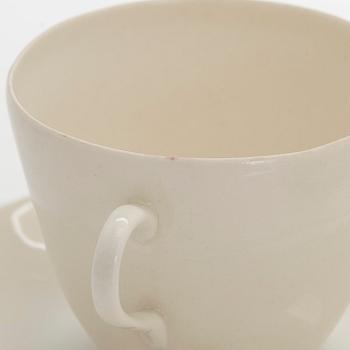 Eight coffee cups with saucers, Friedl Holzer-Kjellberg, Arabia late 1950s, and 7 side plates.