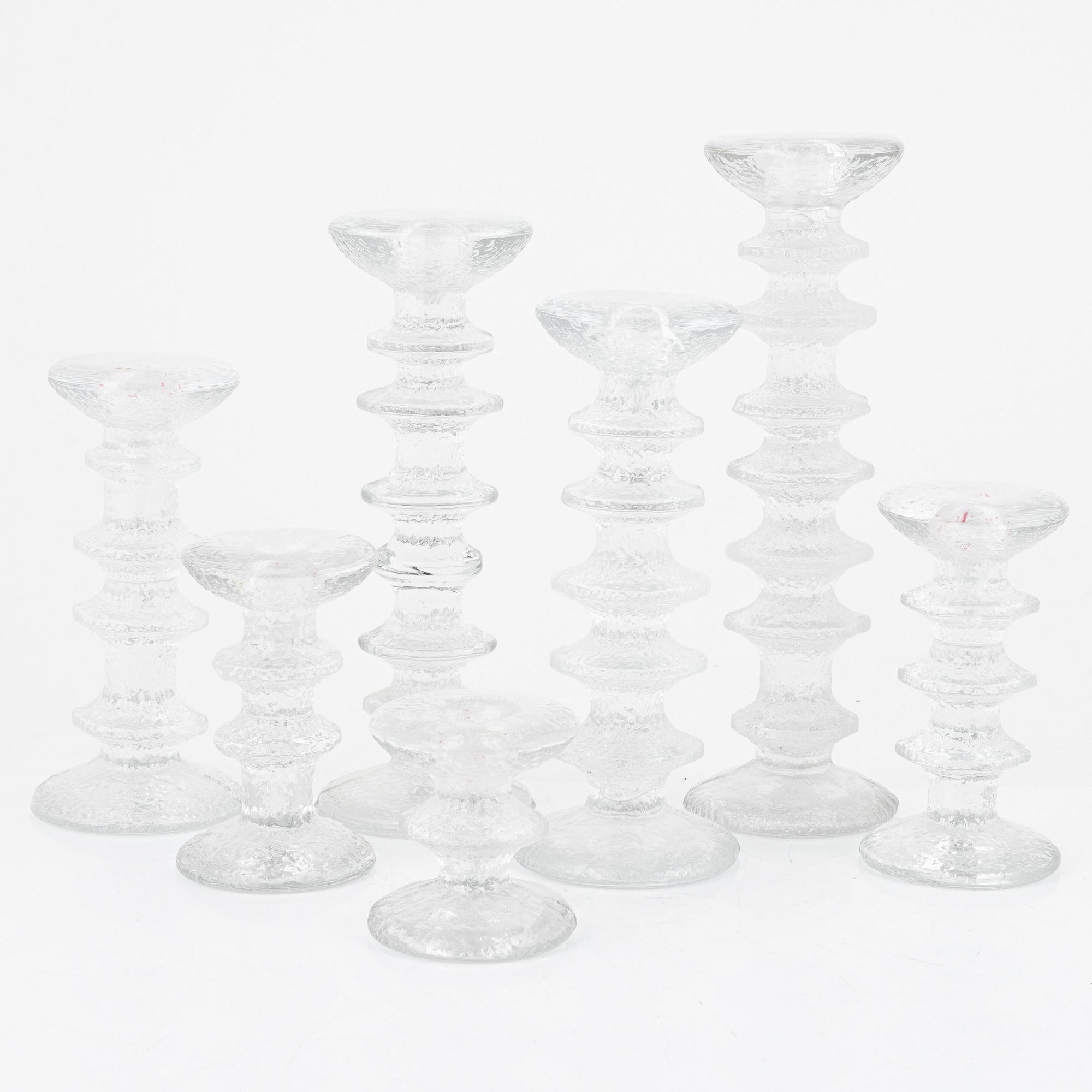 Timo Sarpaneva, candlesticks, 7 pcs, "Festivo", Iittala.