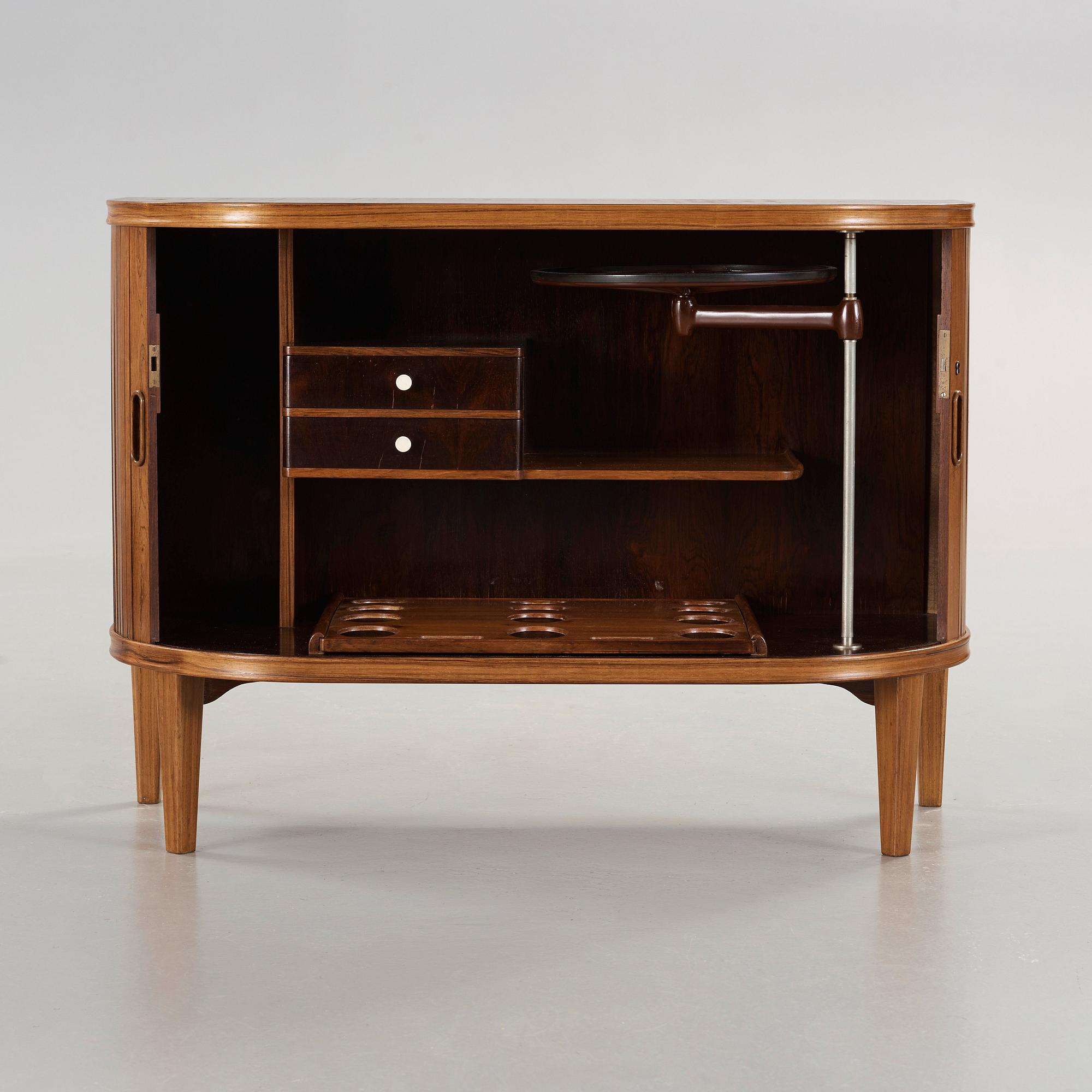A Hjalmar Jackson palisander bar cabinet, Sweden ca 1935-40.