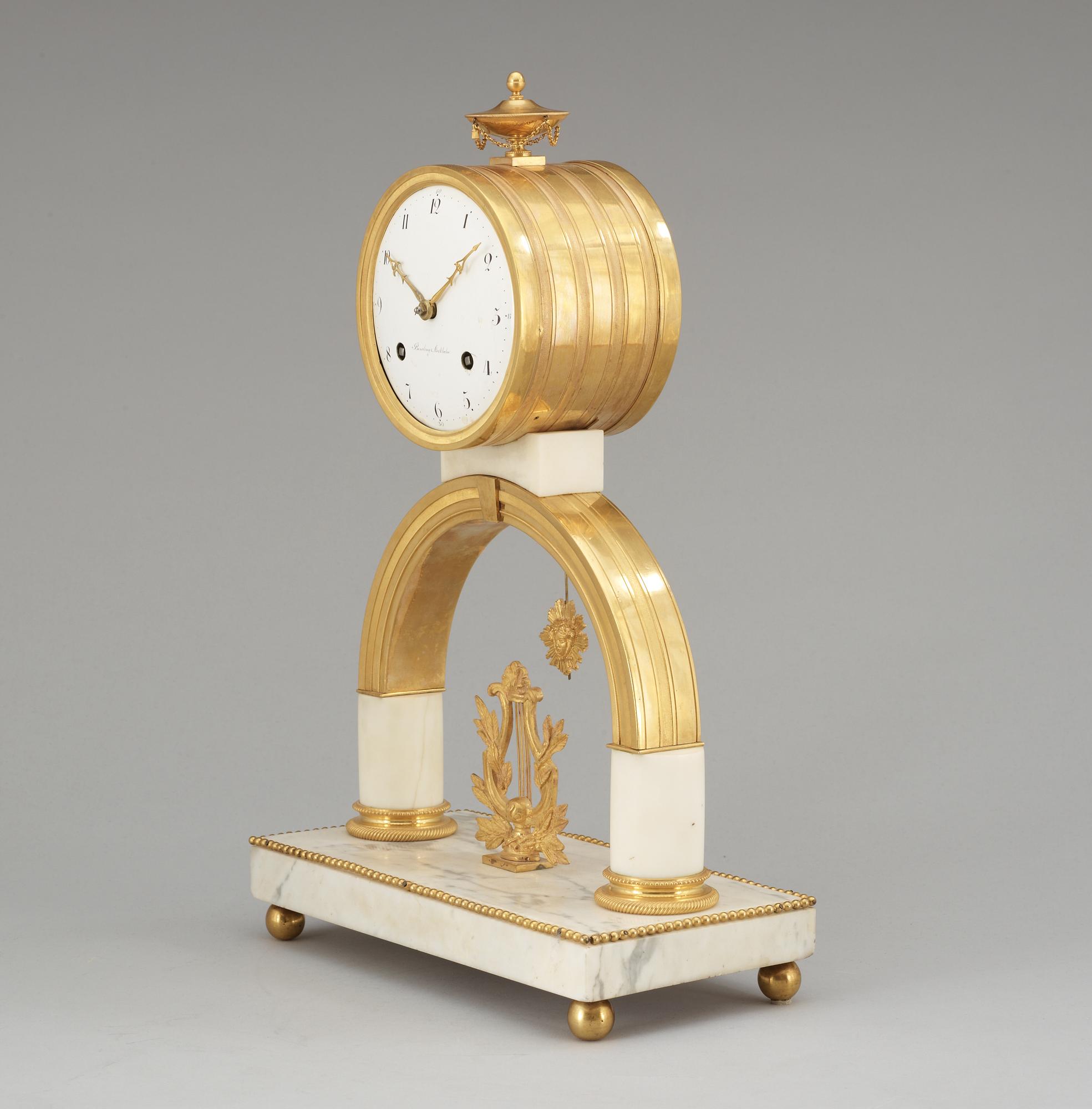 A late Gustavian mantel clock by P. H. Beurling.