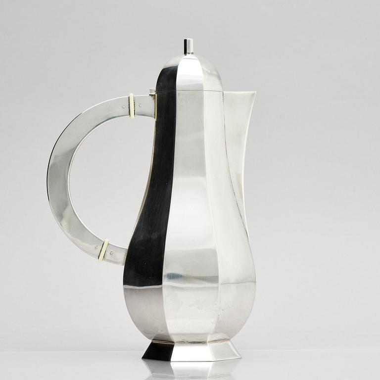 Wiwen Nilsson, a sterling silver coffee pot, Lund, Sweden 1972.