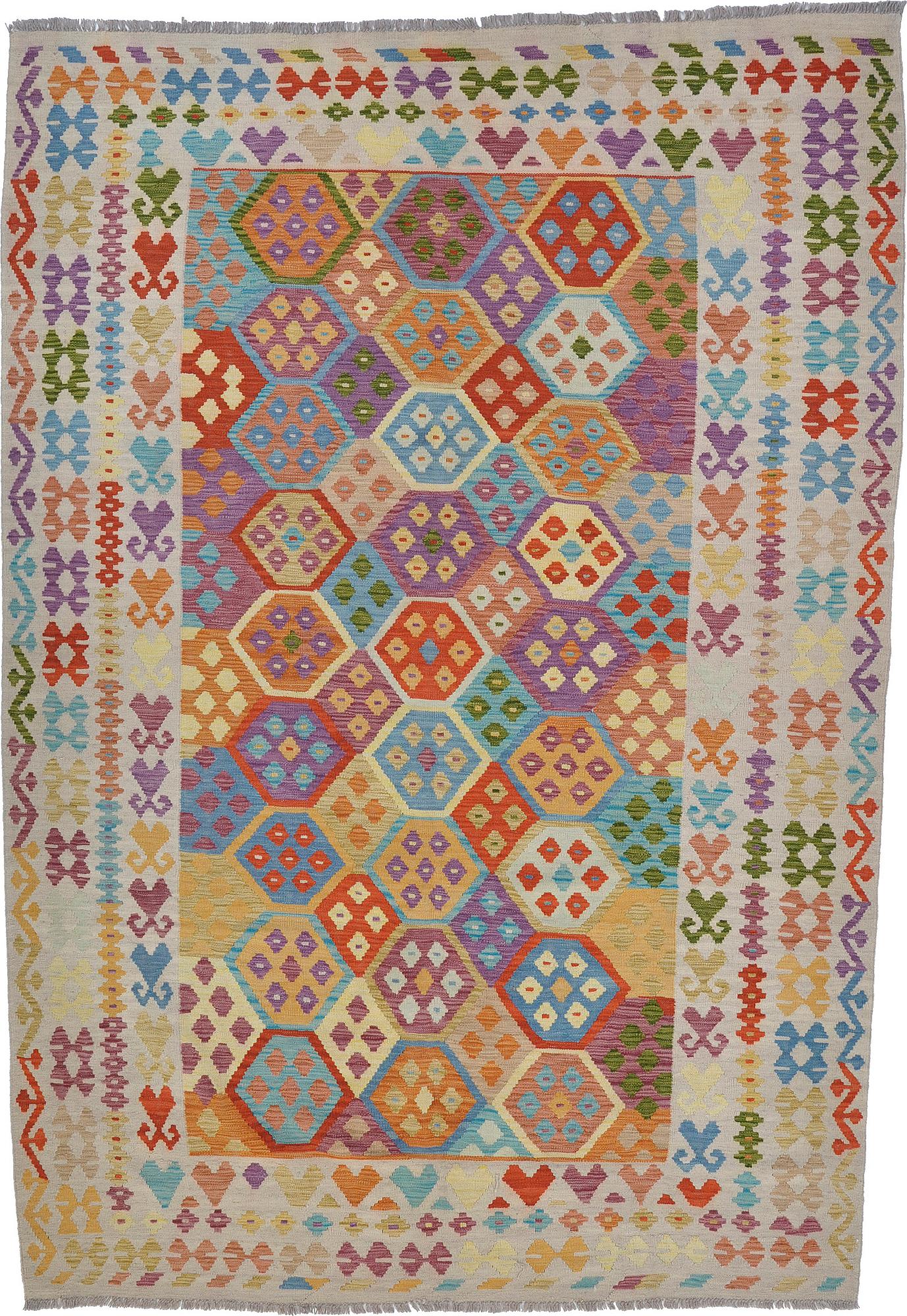 A CARPET, kilim, ca 297 x 204 cm.