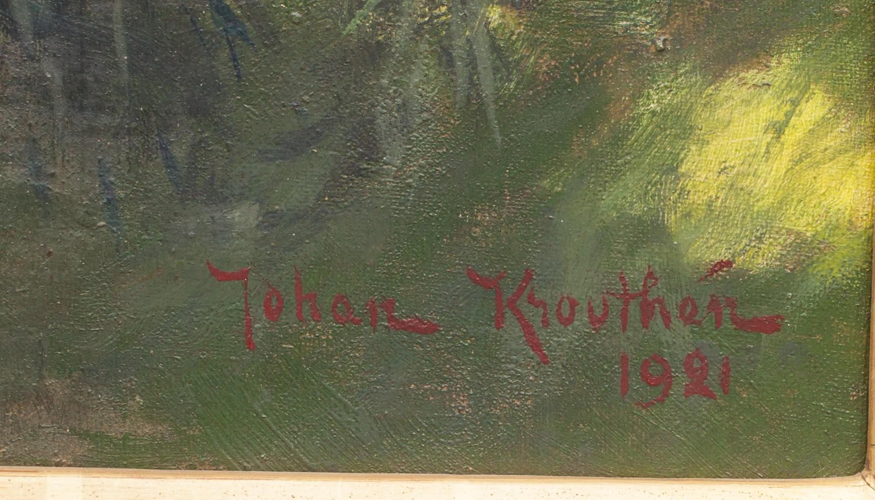 JOHAN KROUTHÉN, olja på duk, signerad och daterad 1921.