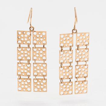 Liisa Vitali, örhängen "Pitsi", 14K guld. Westerback, Helsingfors 1970.