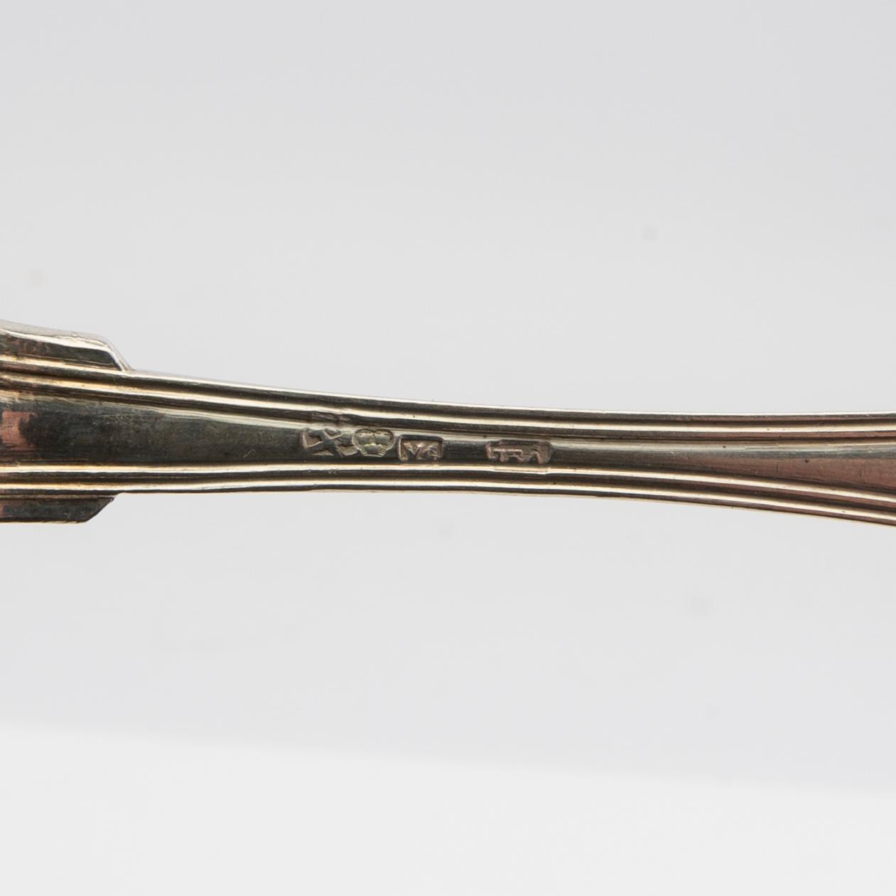 Skedar silver 19 st "Gammalfransk" Sverige 1842-1916.