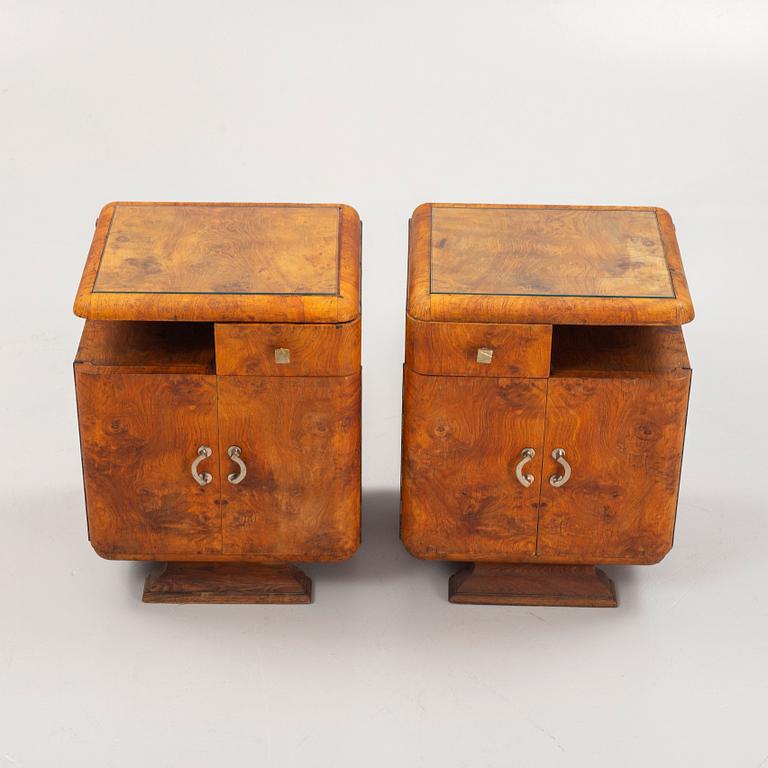 A pair of smoking tables, 1930's.