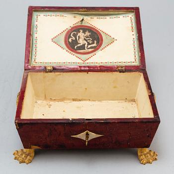 An Empire casket, early 19th century.