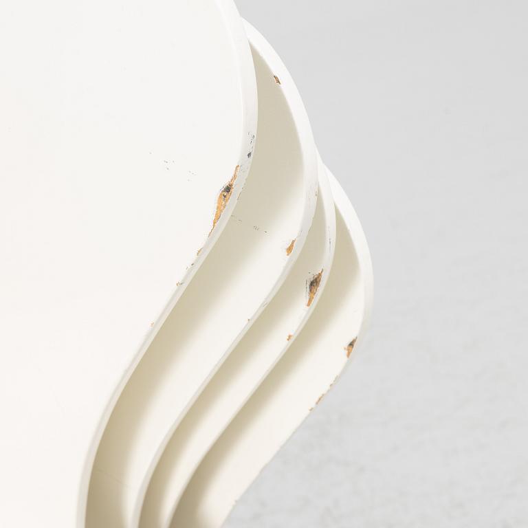 Arne Jacobsen, stolar, 5 st, "Sjuan", Fritz Hansen, Danmark, 1988.