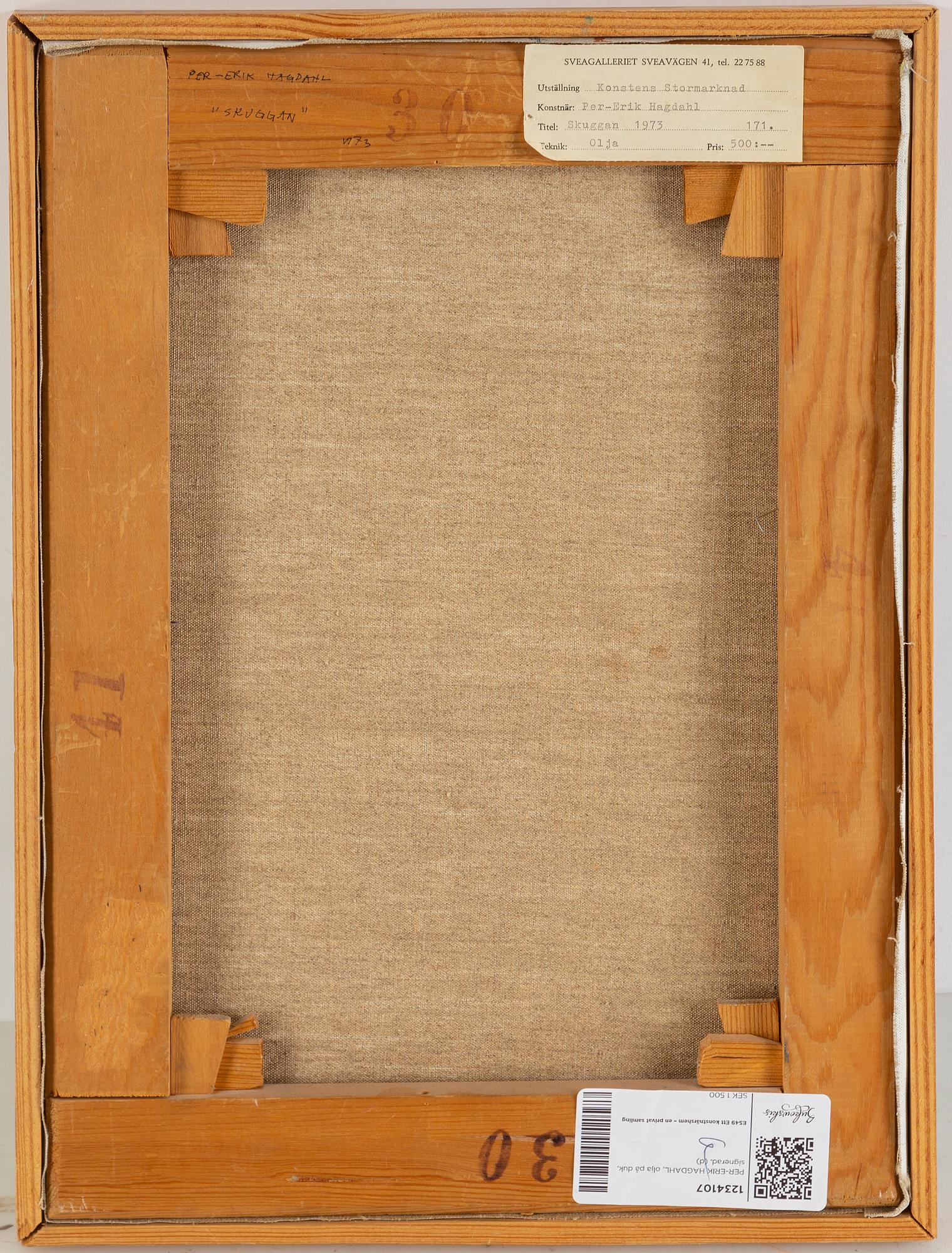 PER-ERIK HAGDAHL, oil on canvas, signed.