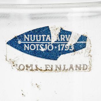 Oiva Toikka, maljakko, OT 13, signeerattu O.Toikka Nuutajärvi Notsjö -64, 6/100.