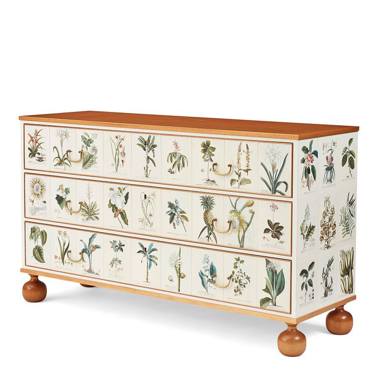 Josef Frank, a mahogany chest of drawers 'Flora Linné', Svenskt Tenn, Sweden 2007, made in a limited edition of model nr 1050.