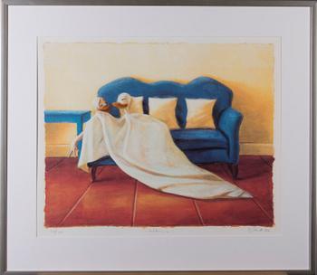 KAJ STENVALL, litografia, "Kohtaaminen", signeerattu, päivätty 1998 ja numeroitu 118/175.