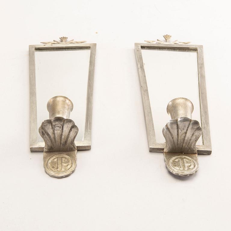 Spegel samt spegellampetter ett par 1930/40-tal, Swedish Modern.
