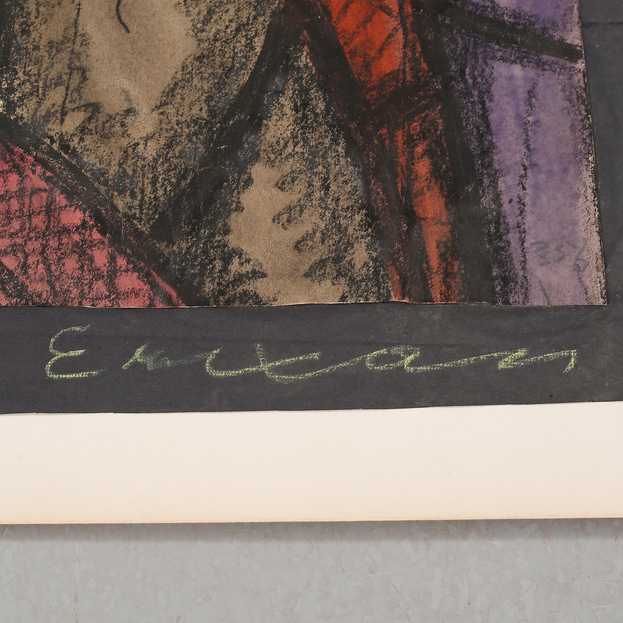 mixed media, signed and dated 1921.