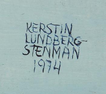 LUNDBERG STENMAN, KERSTIN, olja på pannå, sign o dat 1974.