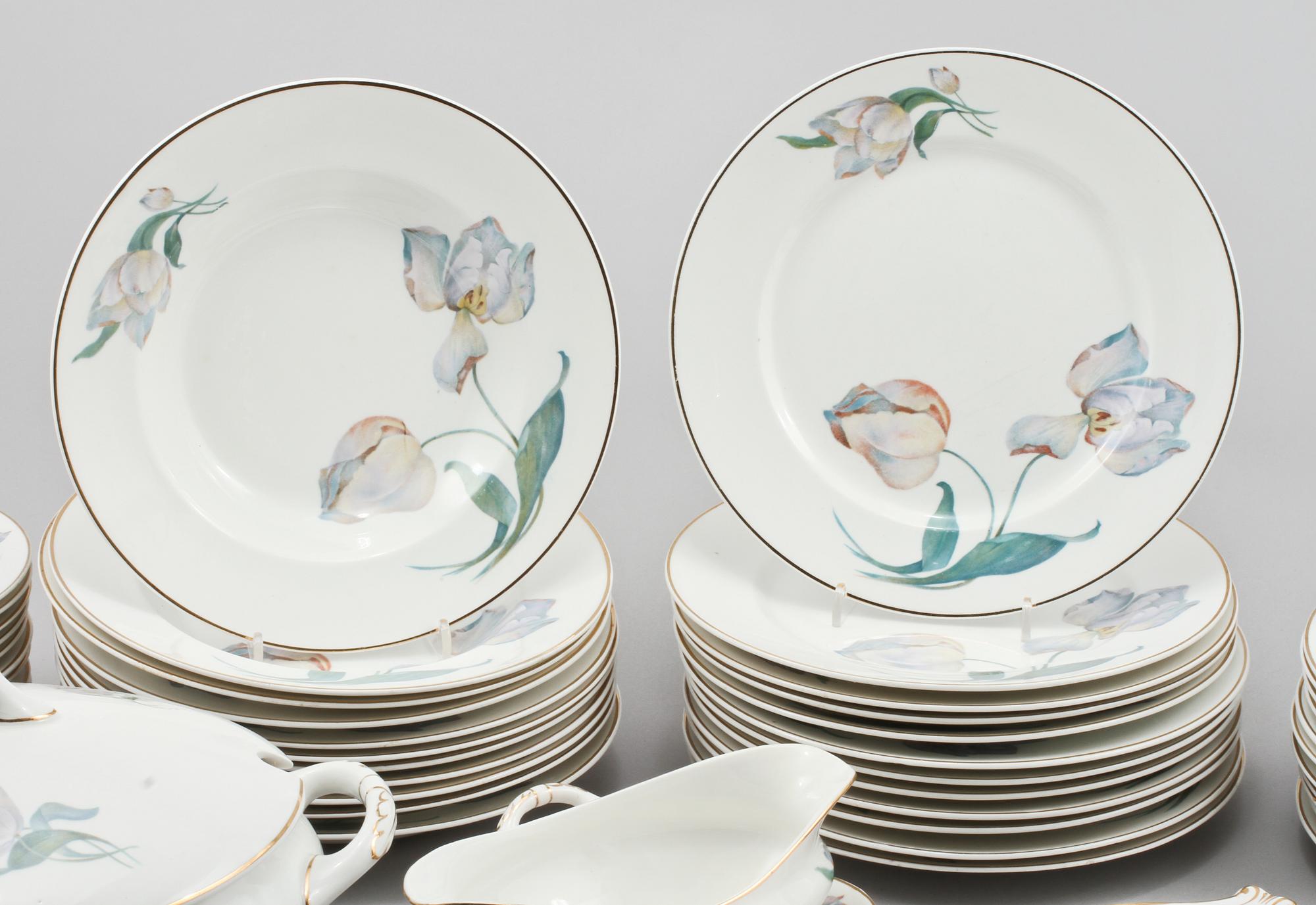 SERVIS, 54 delar, porslin, Gustavsberg, 1900-talets början.