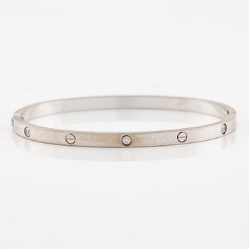 A Cartier bracelet "Love" in 18K white gold with round brilliant-cut diamonds, model small.