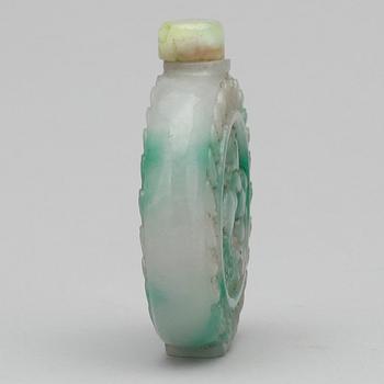 SNUSFLASKA, nefrit, Kina, 1800/1900-tal.