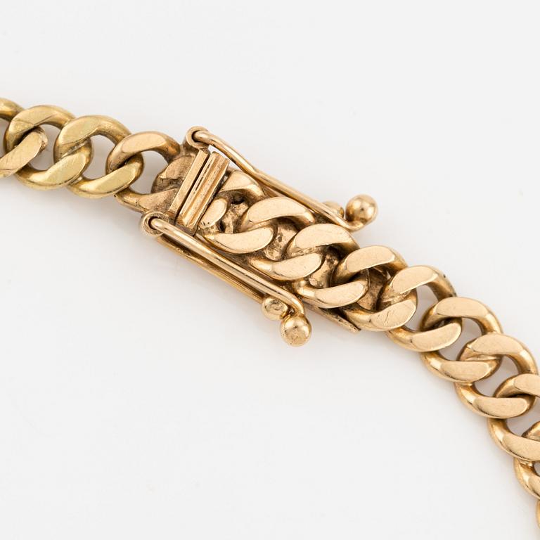 Bracelet, 18K gold, curb chain.