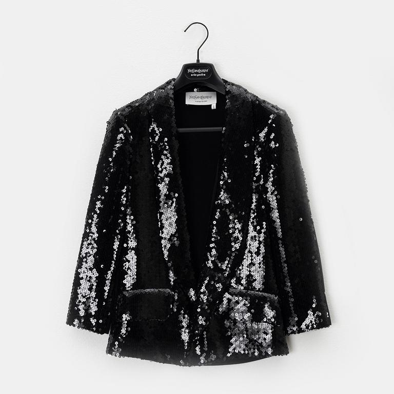 Yves Saint Laurent, a sequin jacket, size 36.