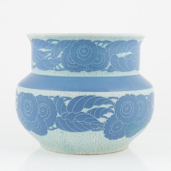 Josef Ekberg, a 'Sgrafitto' pot, stoneware, Gustafsberg, Sweden, 1918.