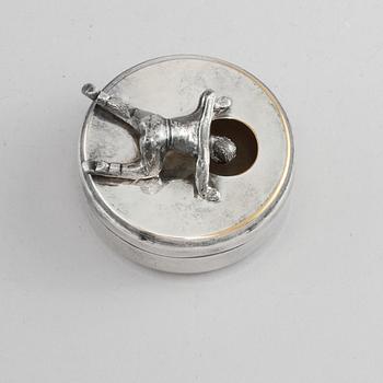 MANSCHETTKNAPPSASK, nysilver, Widerholm & Dahlberg, Eskilstuna, 1900-tal.
