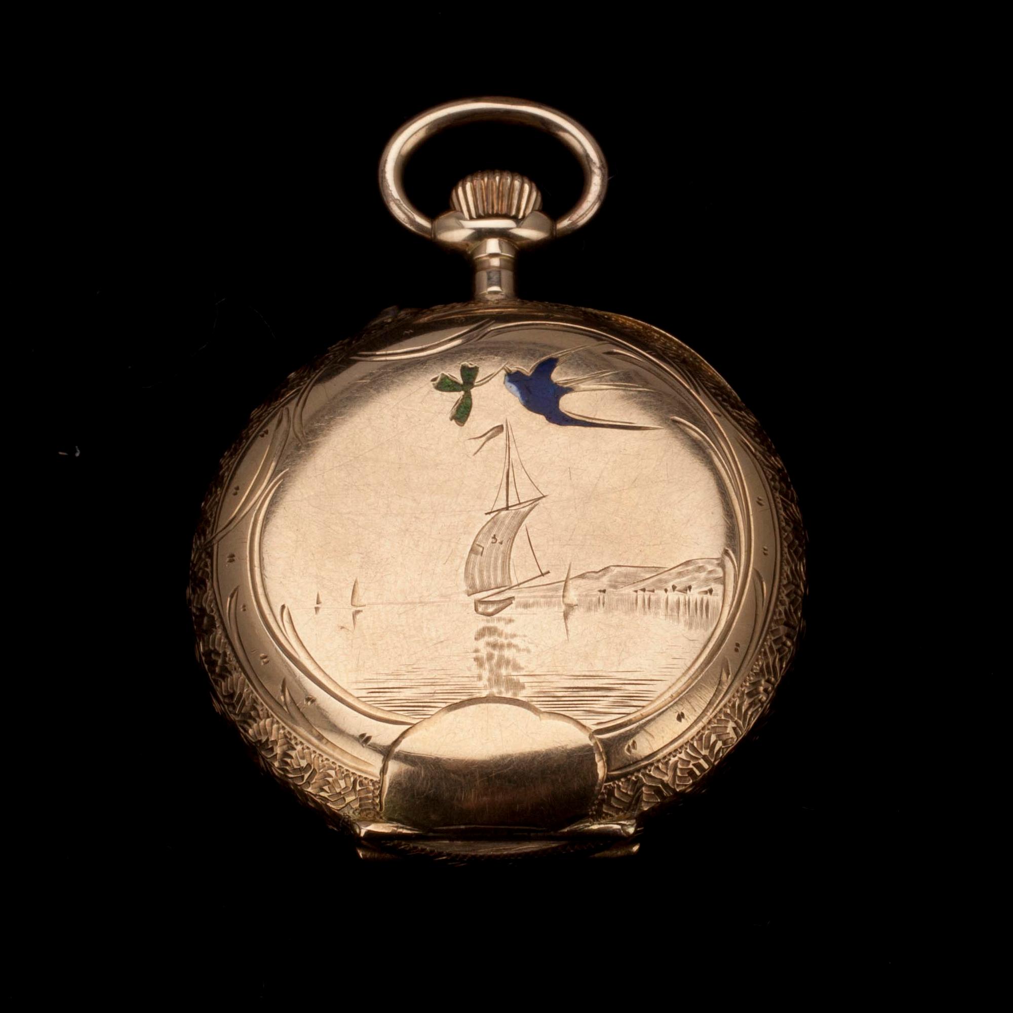 DAMFICKUR, guld, tidigt 1900-tal.