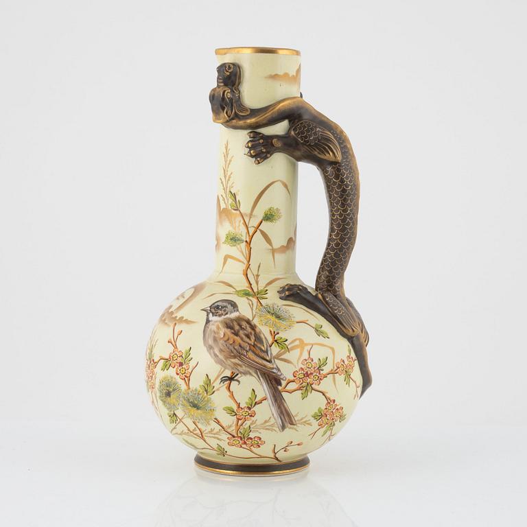 A vase, Gustafsberg, dated 1888.