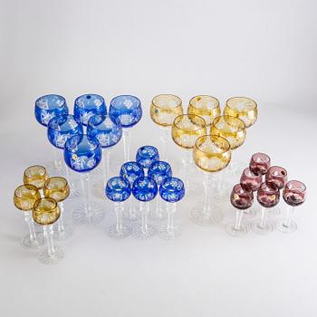 A late 20th century Polish glass set of 28 pcs.