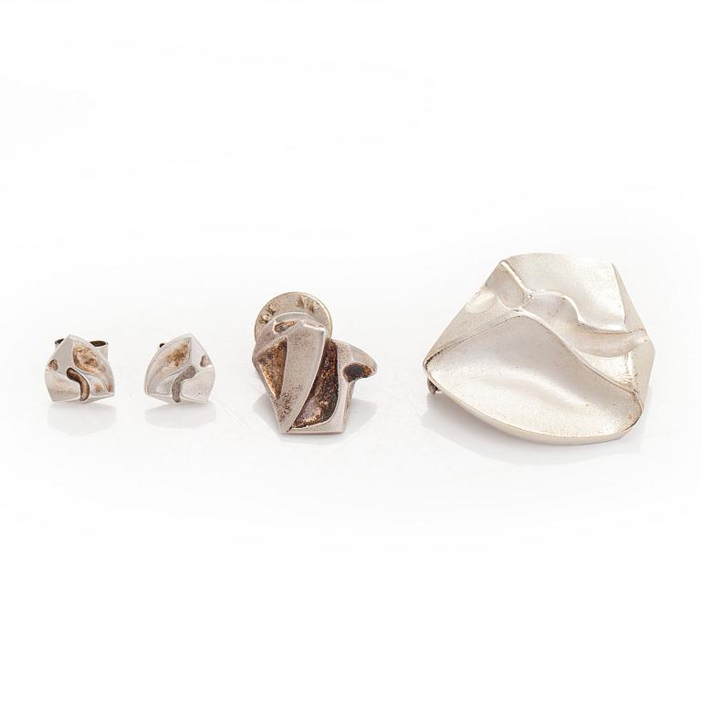 Björn Weckström, bracelet, brooch, earrings, pins, silver, Lapponia 2006.