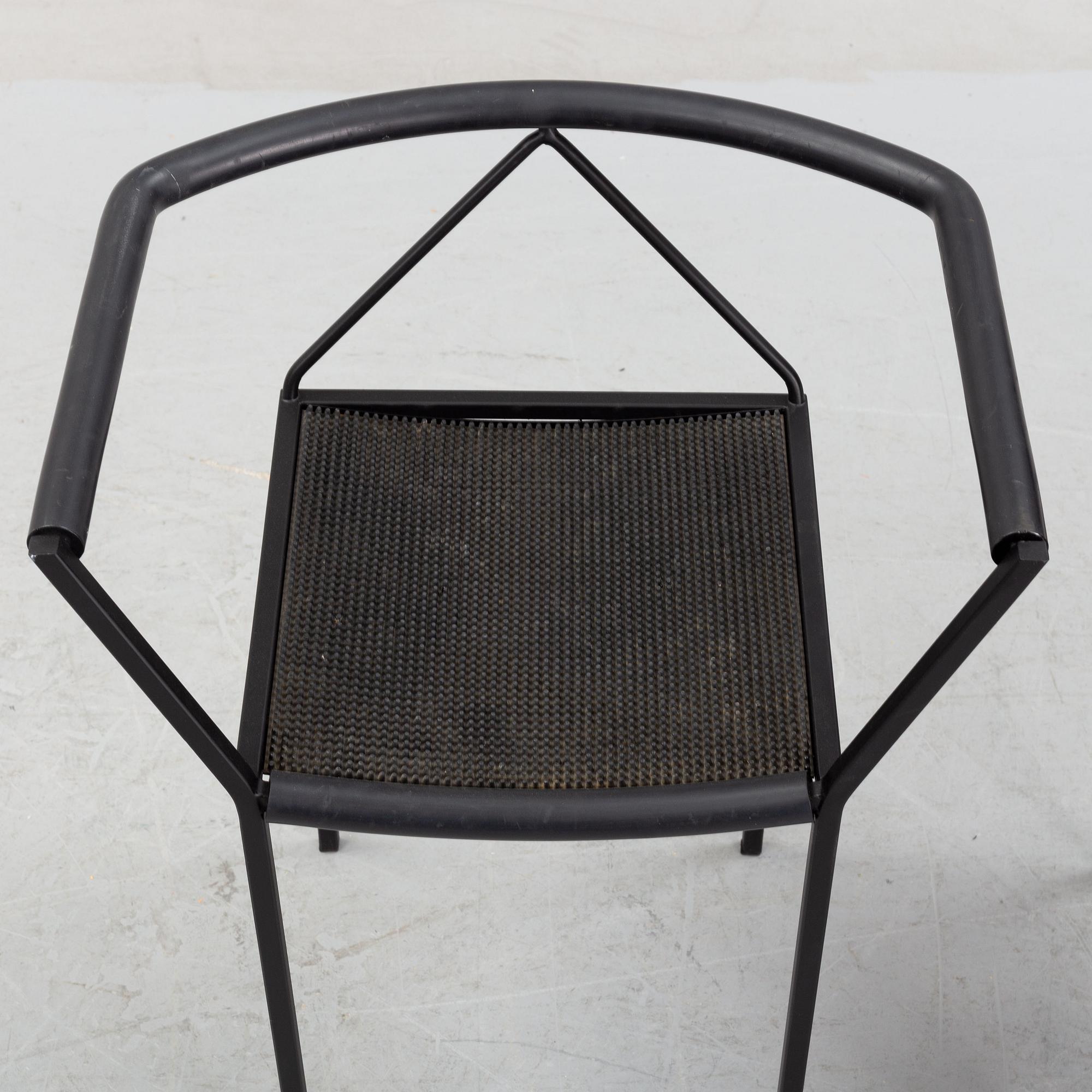 Maurizio Peregalli, a pair of 'Poltroncina' chairs for Zeus Noto, Italy. The model designed 1984.