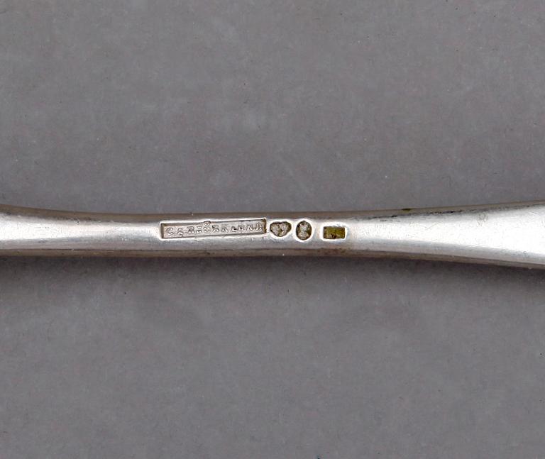 BESTICK, silver, 66 delar, GAB och JET, Stockholm, ca 1886-1901, vikt ca 3098 g.