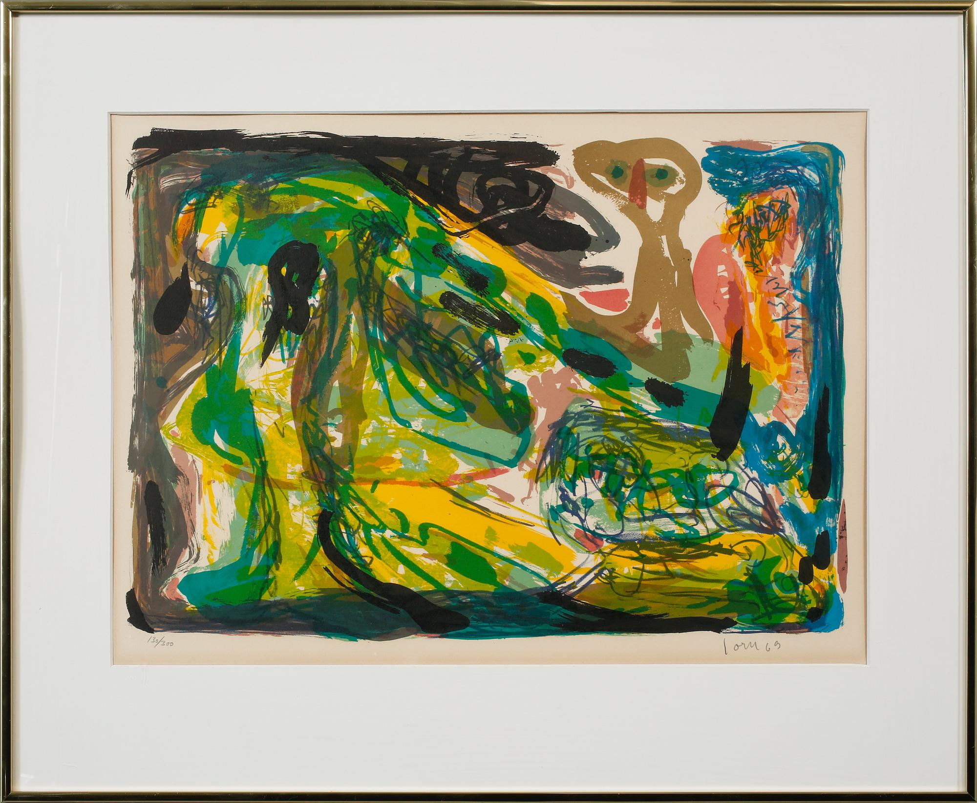 ASGER JORN, färglitografi, signerad och numrerad 130/300.