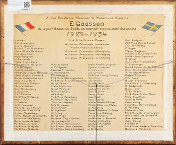 PRINS EUGEN, gouache, sign o dat 1933.