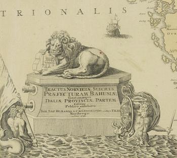 Johann Baptist Homann,  "Tractus Norvegiae, Suecicus...".