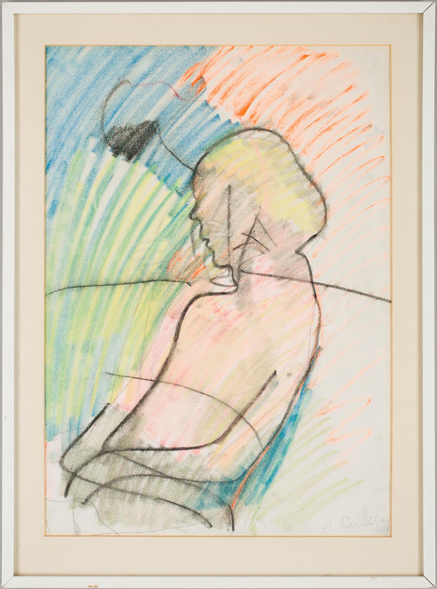 ERLAND CULLBERG, pastell, sign.