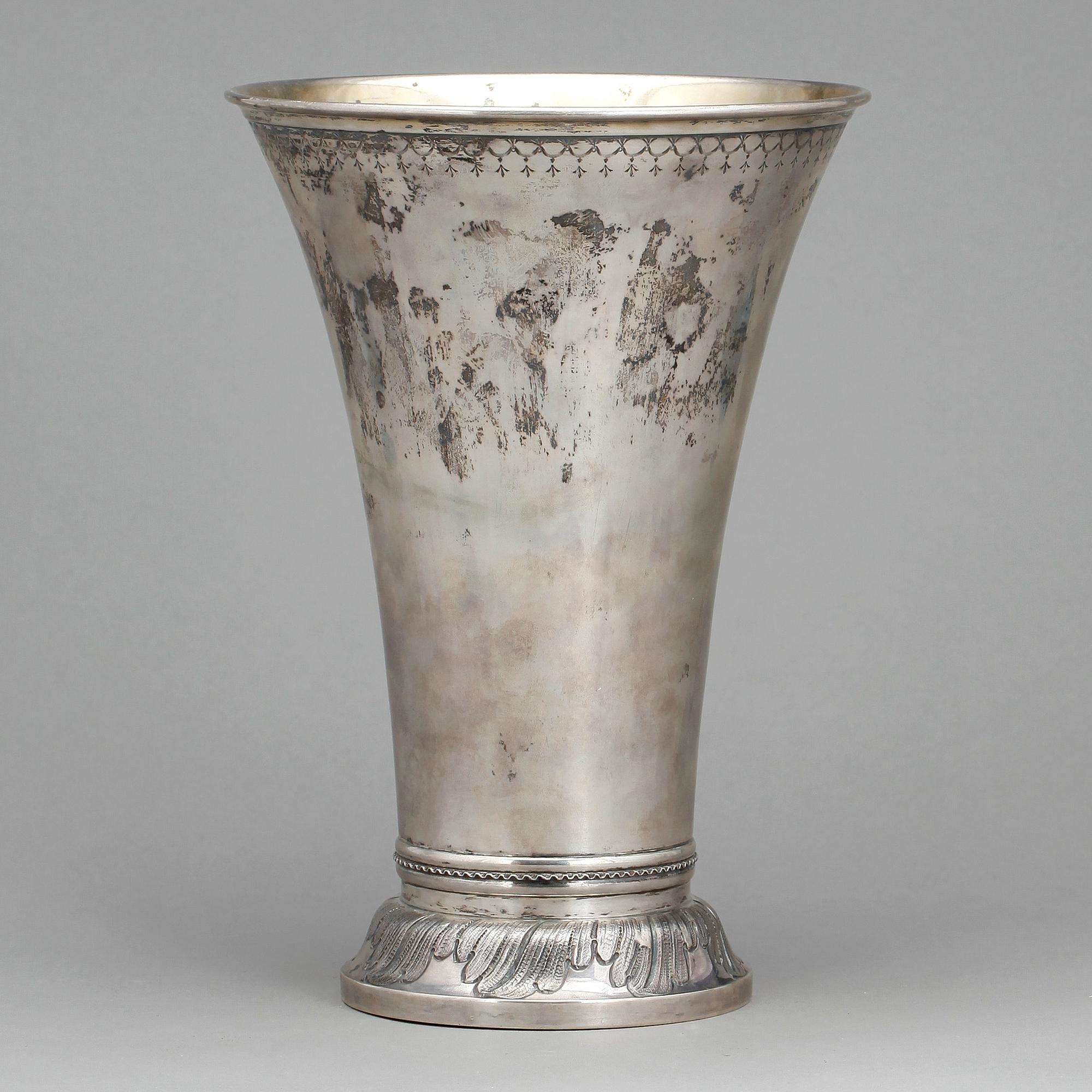 BÄGARE, silver, K. Anderson, Stockholm 1897. Vikt ca 659 gram.