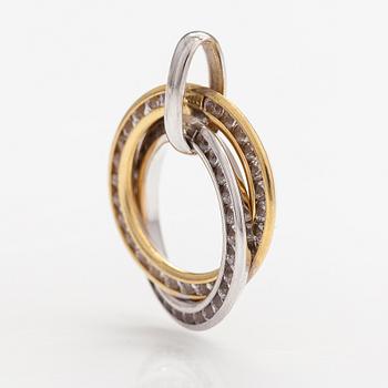 An 18K gold pendant with diamonds ca. 0.50 ct in total.