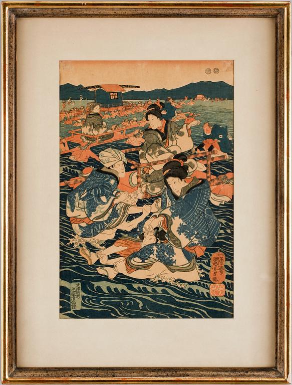ICHIYASAI KUNIYOSHI, träsnitt. Japan.