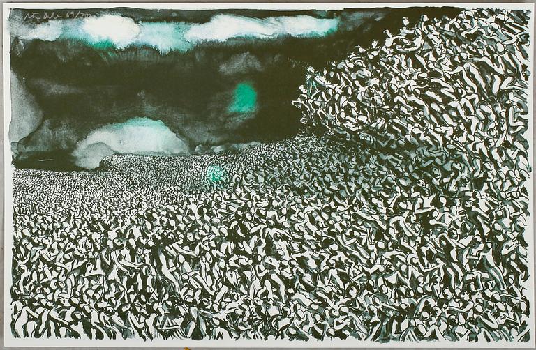 PETER DAHL, färglitografi, signerad, numrerad 69/300.