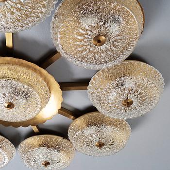 A ceiling lamp attributed to Carl Fagerlund , Orrefors, Sweden probably 1970's.