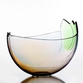 SKÅL, glas, Gunnar Cyrén, Orrefors, Gunnar Cyrén Gallery, sign och numr 2-86. 1900-talets slut.