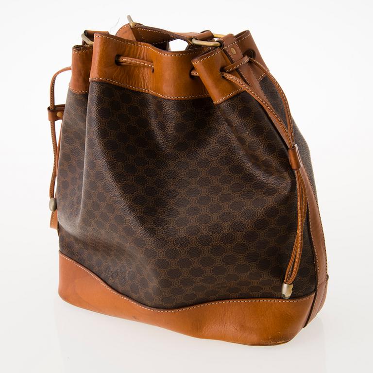 CÉLINE Vintage Macadam Bucket Bag.