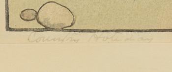 Hiroshi Yoshida, "A country festival at Kouno".