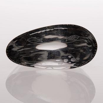 TAPIO WIRKKALA, glasskulptur, "Tunturi" (Fjäll), signerad Tapio Wirkkala 3805.